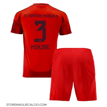 Bayern Munich Kim Min-jae #3 Maglia Gara Casa Repliche 2024-25 Bambino Maniche Corte